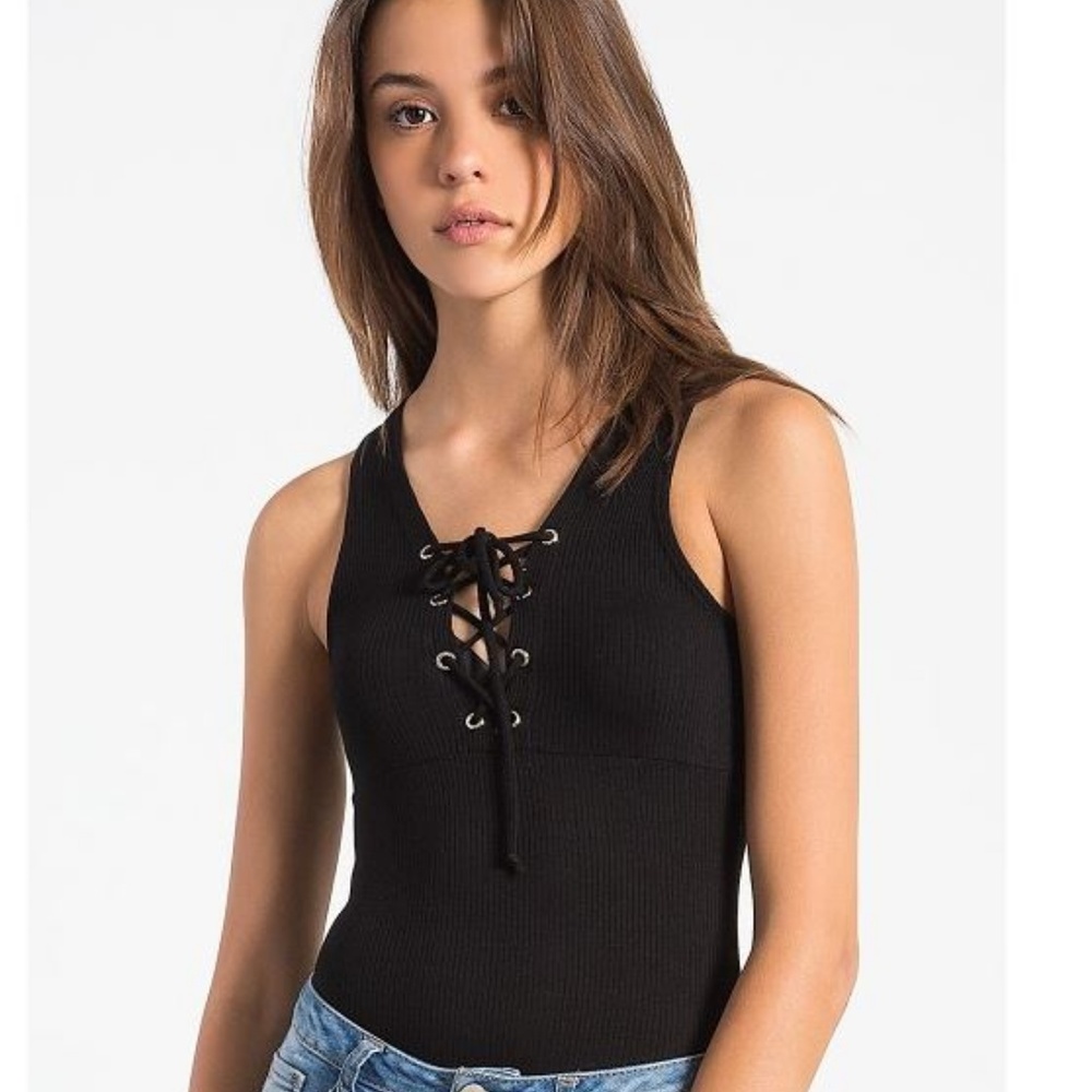 Sans Souci black sleeveless bodysuit